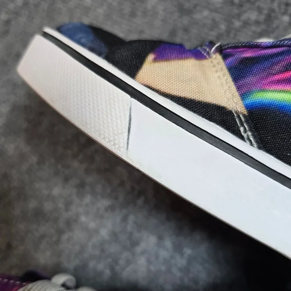Heelys Kids Black Purple Multicolor Skate Shoes Size 4 Lace Up